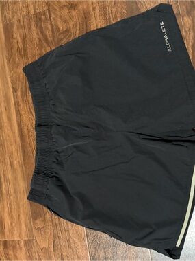 Alphalete Men's Black Athletic Shorts with Reflective Trim